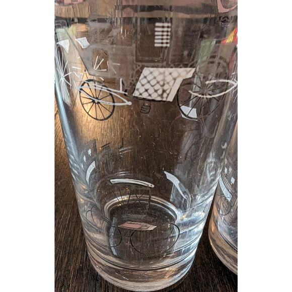 Vintage Set of 2 Old fashioned Buggy Glasses 12 Oz - Picture 2 of 8